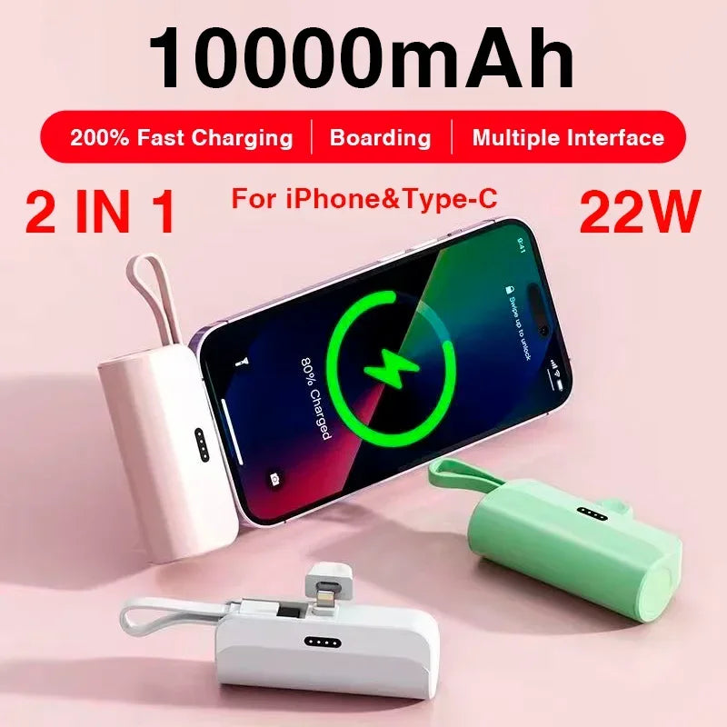 Capsule Mini Wireless Power Bank 10000mAh