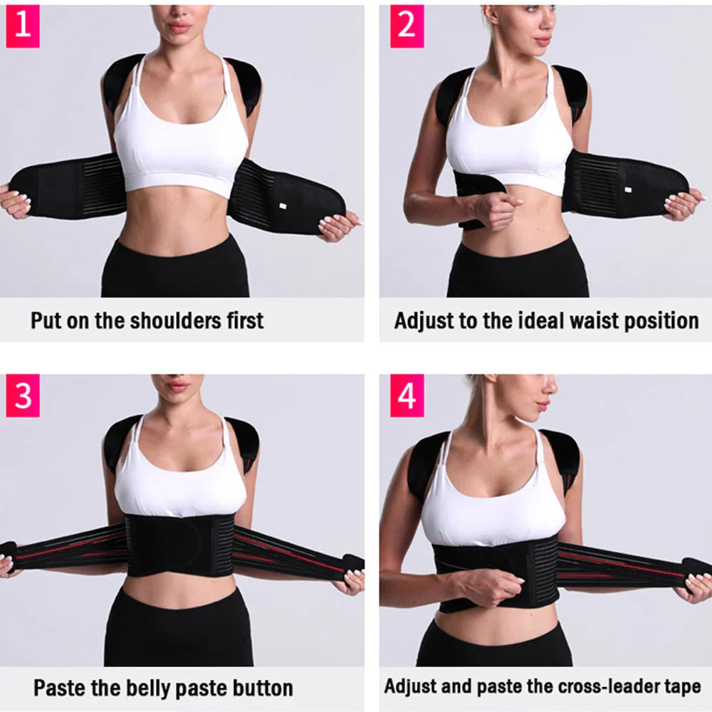 Adjustable Full Back Posture Corrector Belt