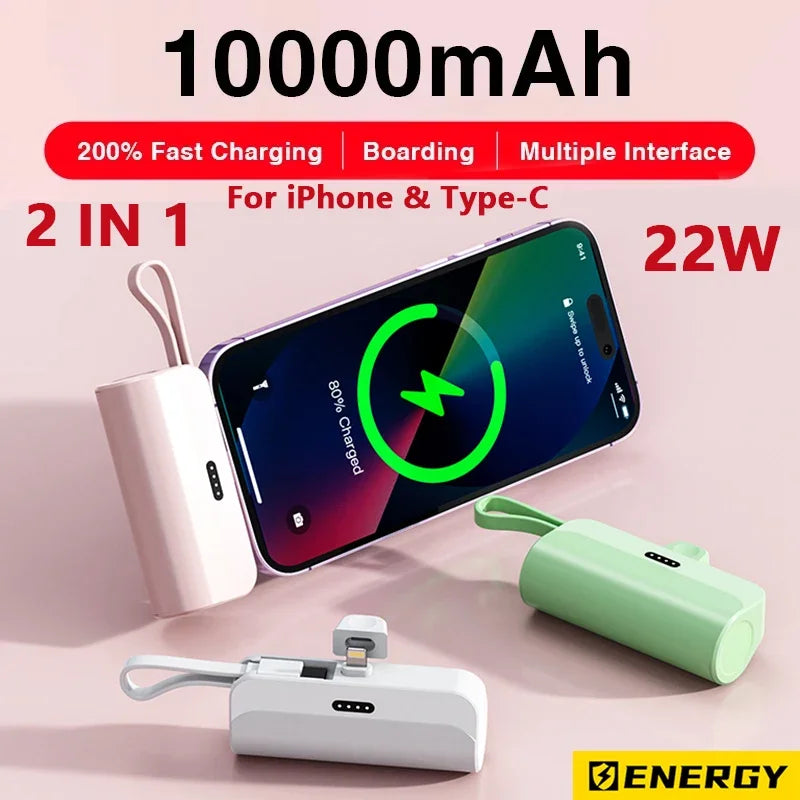 Capsule Mini Wireless Power Bank 10000mAh