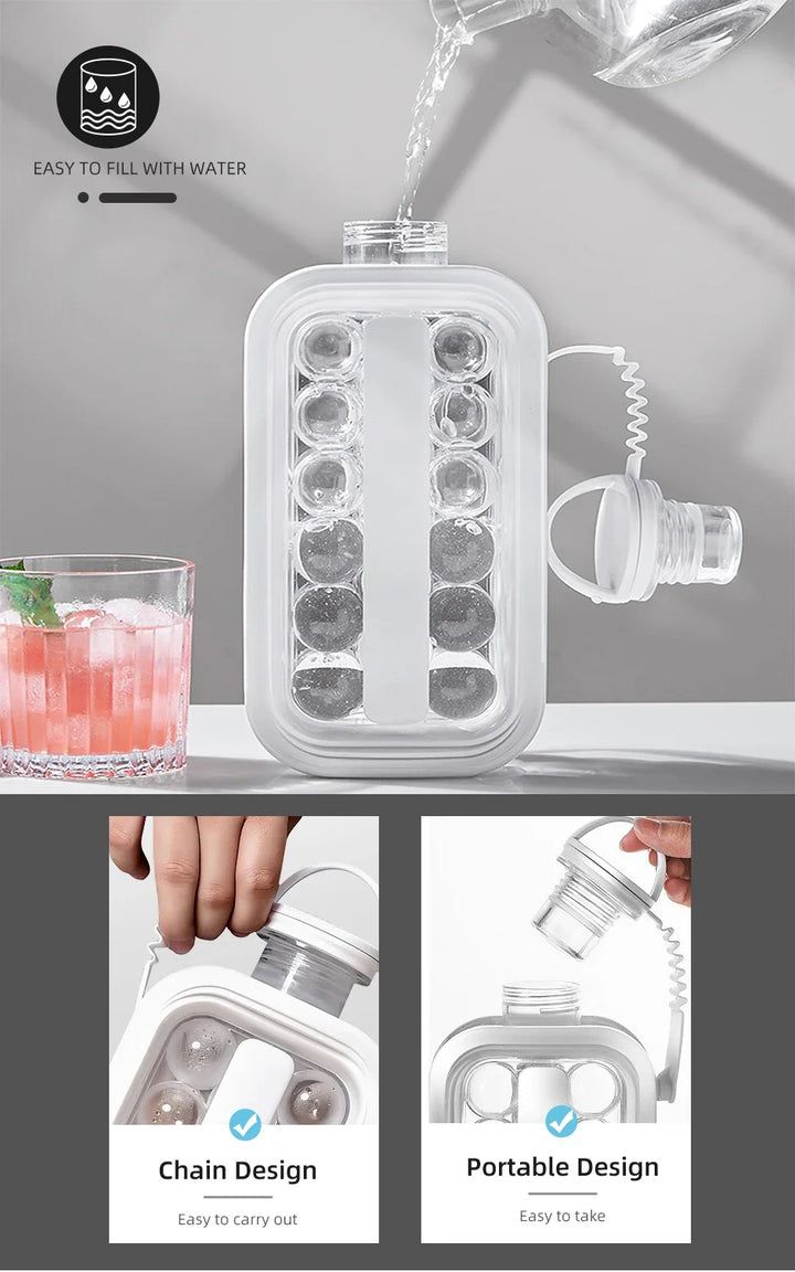 2 In 1 Portable Silicone Ice Ball Maker