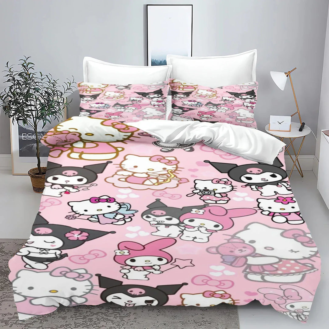  Hello Kitty Comforter Bedding Set