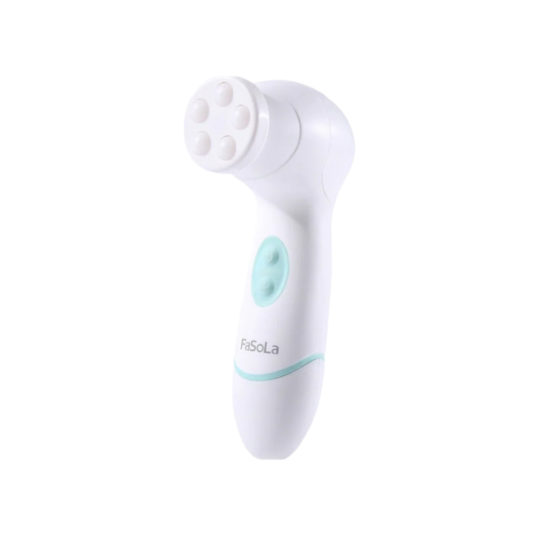 White and light blue electronic device with 'FaSoLa' branding on a white background