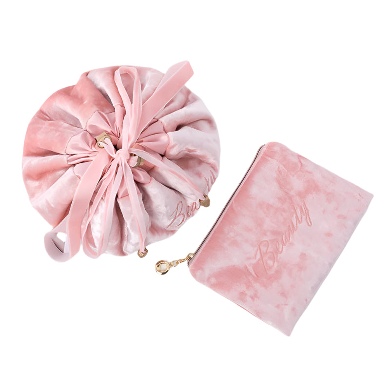 Simple Non-Woven Fabric Cosmetic Bag in Malachite green