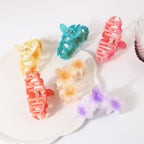 Large Plumeria Rubra flower hair clip for women in multiple colors