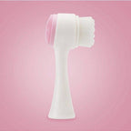 Soft bristle facial cleansing brush with PBT fibers and ABS handle