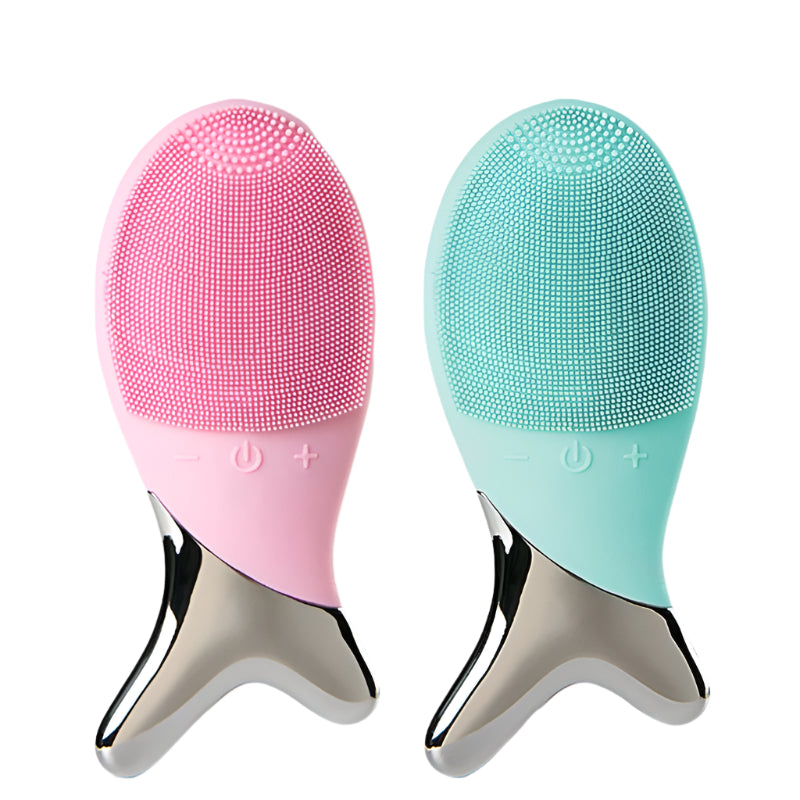 Facial - Silicone Gel Cleansing System Electric Facial Instrument with Vibration Massager