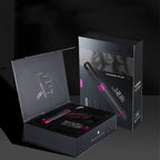 5-in-1 hair dryer styling brush with interchangeable curling and straightening heads