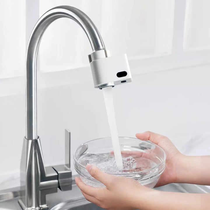 Intelligent Sensor Water Saving Device for modern faucets, stainless steel