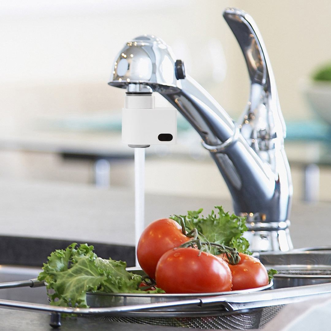 Intelligent Sensor Water Saving Device for modern faucets, stainless steel