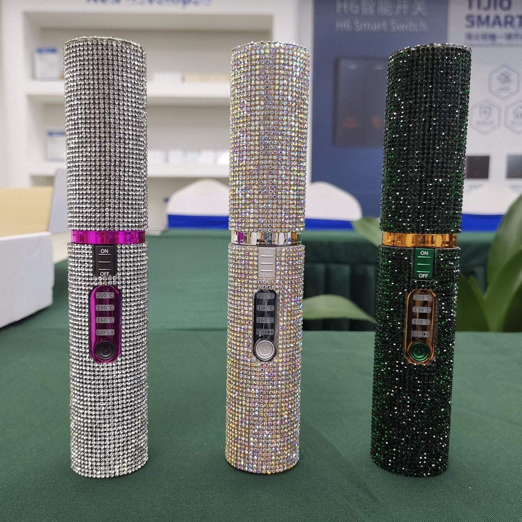 Wireless USB 2-in-1 ceramic hair straightening and curling brush