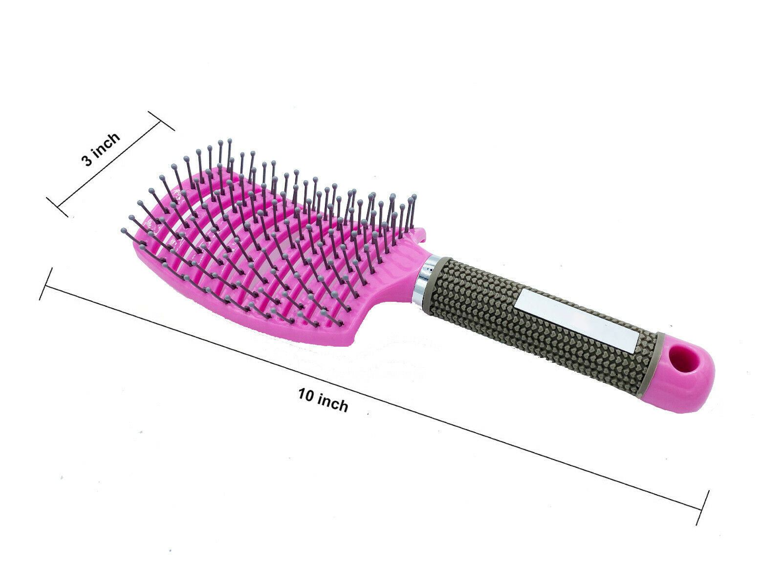 Anti-static flexible nylon hair brush for wet and curly hair