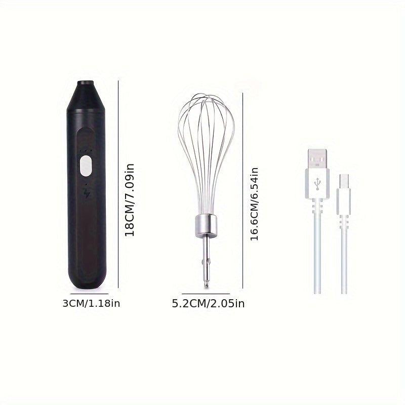 Hand-held Electric Whisk for baking, cake, and egg whites with a small straight handle