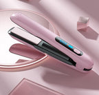 Wireless USB rechargeable mini hair straightener and curler with 5000mAh battery