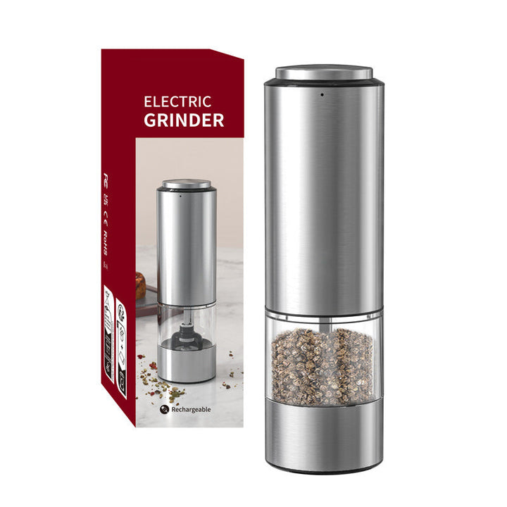 Ground Black Pepper Electric Grinder with stainless steel design and multiple power options