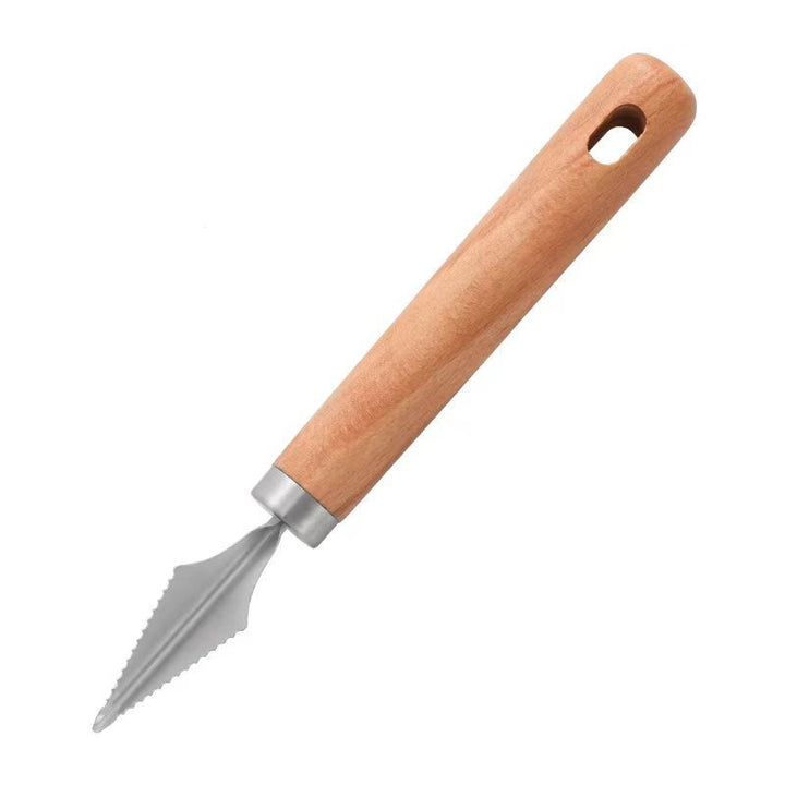 Fruit Splitter – Stainless Steel Knife with Wooden Handle for Fruit Cutting