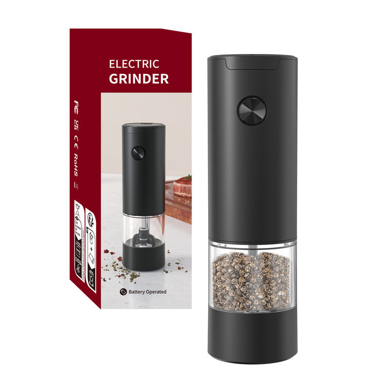 Ground Black Pepper Electric Grinder with stainless steel design and multiple power options