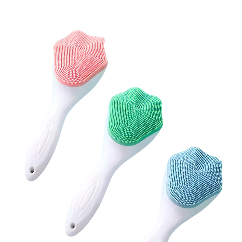 Face Scrubber - Handheld Silicone Facial Cleansing & Exfoliating Brush