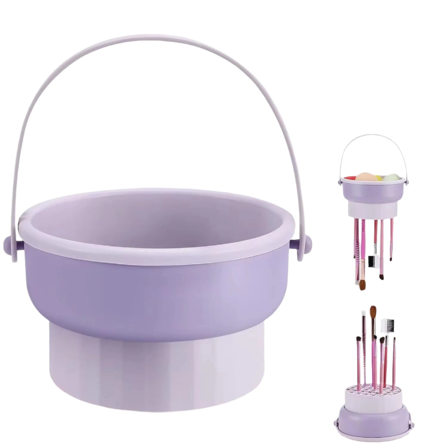 Makeup Brush Cleaning Bowl - Versatile Beauty Egg Cleaning Tool & Storage Set