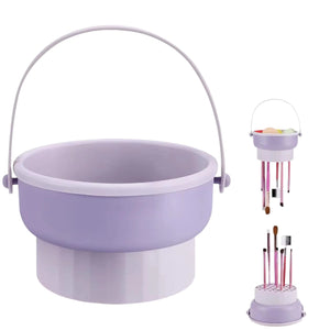 Makeup Brush Cleaning Bowl - Versatile Beauty Egg Cleaning Tool & Storage Set
