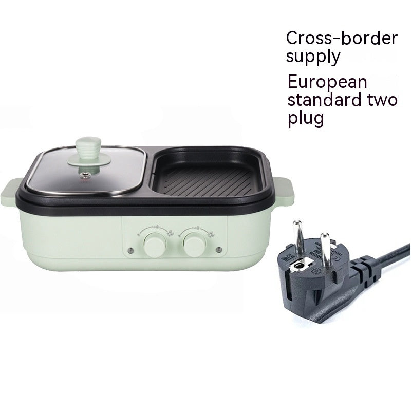 Roast All-in-One Electric Pot in green and white, multi-functional cooking pan