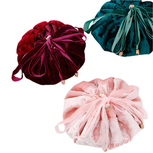 Simple Non-Woven Fabric Cosmetic Bag in Malachite green