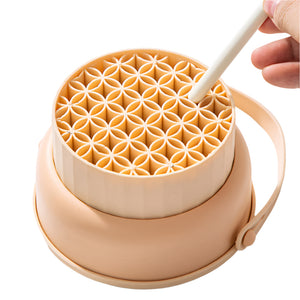 Makeup Brush Cleaning Bowl - Versatile Beauty Egg Cleaning Tool & Storage Set
