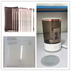 Portable electric makeup brush cleaner with USB charging for eyeshadow, blush, and powder brushes